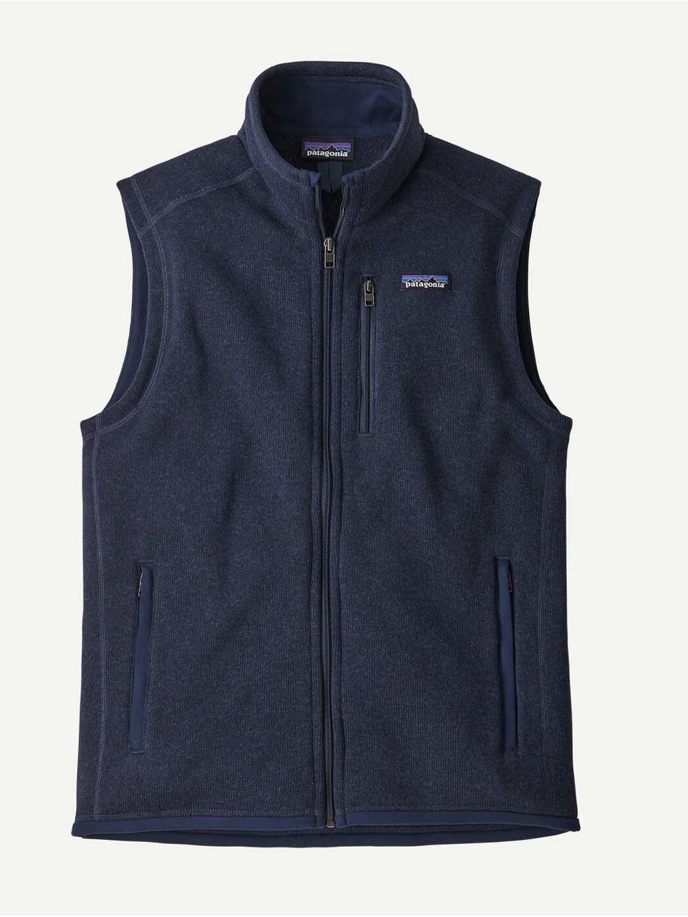 Patagonia Men's Navy Fleece Vest with Chest Zip Pocket